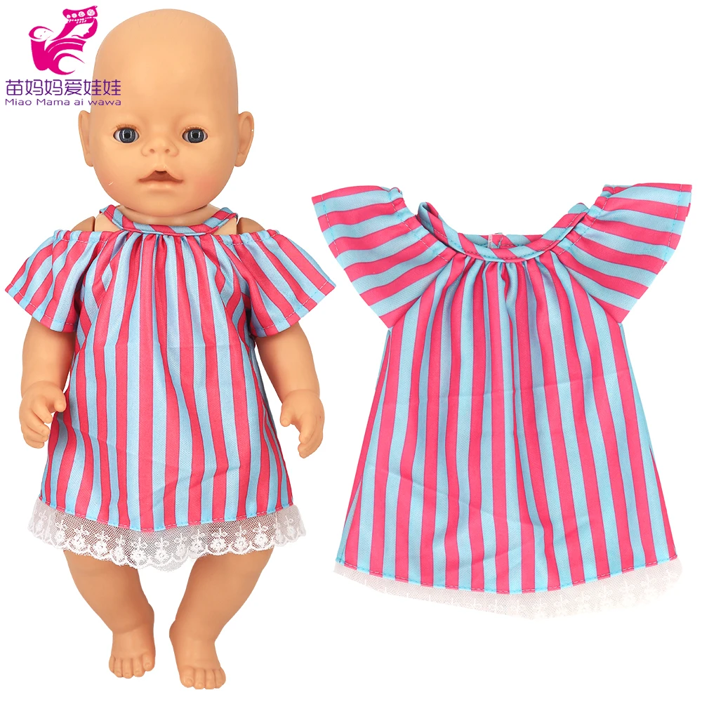 红蓝条纹露肩裙BB正面 拷贝4