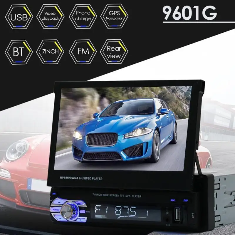 SWM 9601G 7 дюймов автомобильный стерео gps навигации MP5 плеер bluetooth AUX USB радио приемник в тире головное устройство