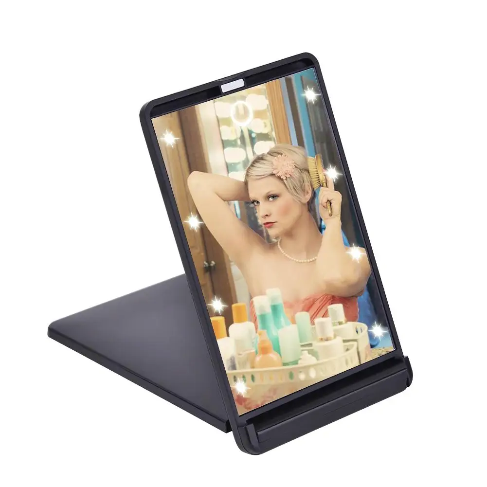 

LED Travel Foldable Mirror Double-sided Luminous Portable Makeup Mirror