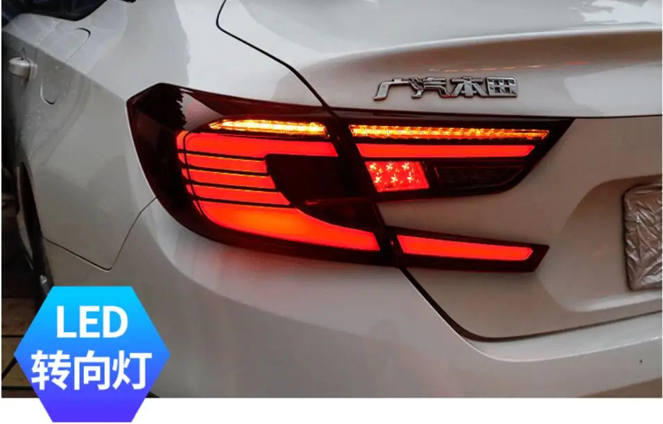 1 комплект,~ год, задний светильник для автомобильного бампера для Honda Accord, задний светильник, автомобильные аксессуары, СВЕТОДИОДНЫЙ DRL Taillamp для Accord, противотуманный светильник