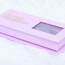 Дешевая складная бумажная коробка для накладных ресниц с принтом на заказ, упаковочная коробка для карт- PX2030