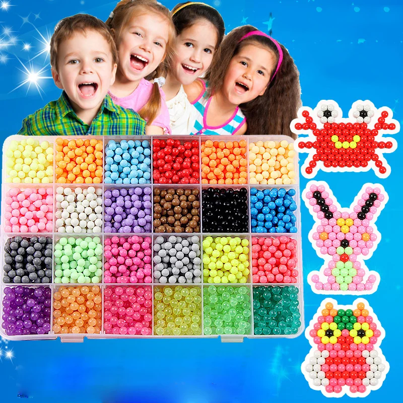 Children Beads Crafts for Kids 5200pcs DIY Beads Crystal Creative Material Kids Beads Water Spray Ma