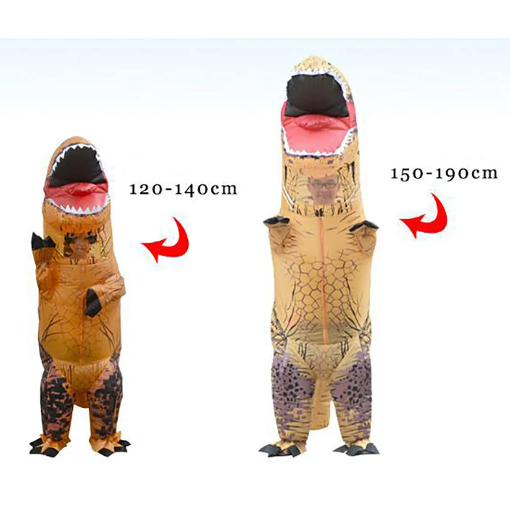 Inflatable Dinosaur Costume Mascot Child Adults Halloween Blowup Outfit Cosplay