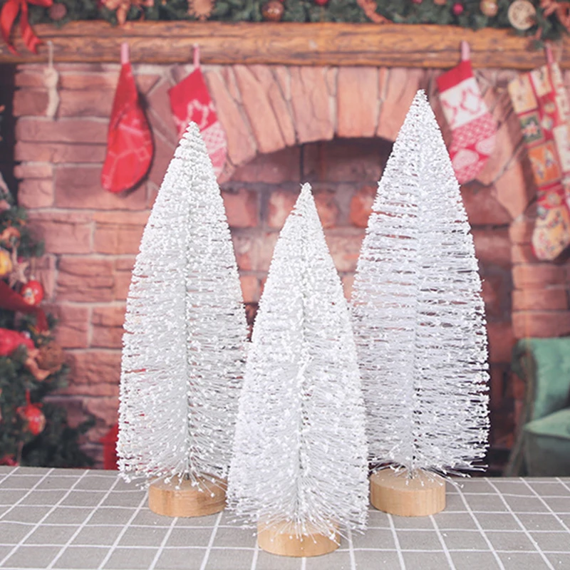 1PcsWhiteMiniChristmasTreeNewYearHomeDecorationsSmallPine