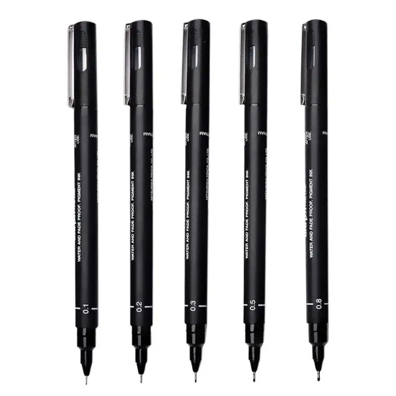 Fineliner Pigma Micron ручка для рисования 01 02 03 05 08 черная линии искусства комикс тонкая не