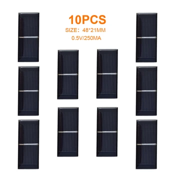 

Mini Solar Panel DIY 0.5V/250MA For Battery Charge Portable Solar Cell Epoxy solar panel 1.25w 2.5w for small toy