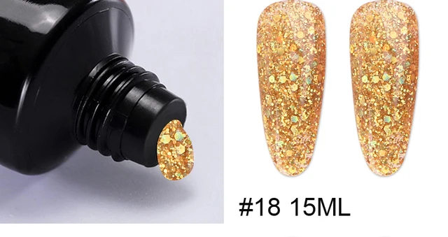 15ml Poly Acrylic Gel For Nail 22 Color Spangle Crystal Extension Gel UV/LED Light Quick Extension Nail Without Paper Holder&_&* 18