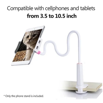 

Lazy Phone Bracket Support for Desk Bedside Online Teaching Live Stream Compatible with phone Tablets from 3.5 to 10.5 Inch