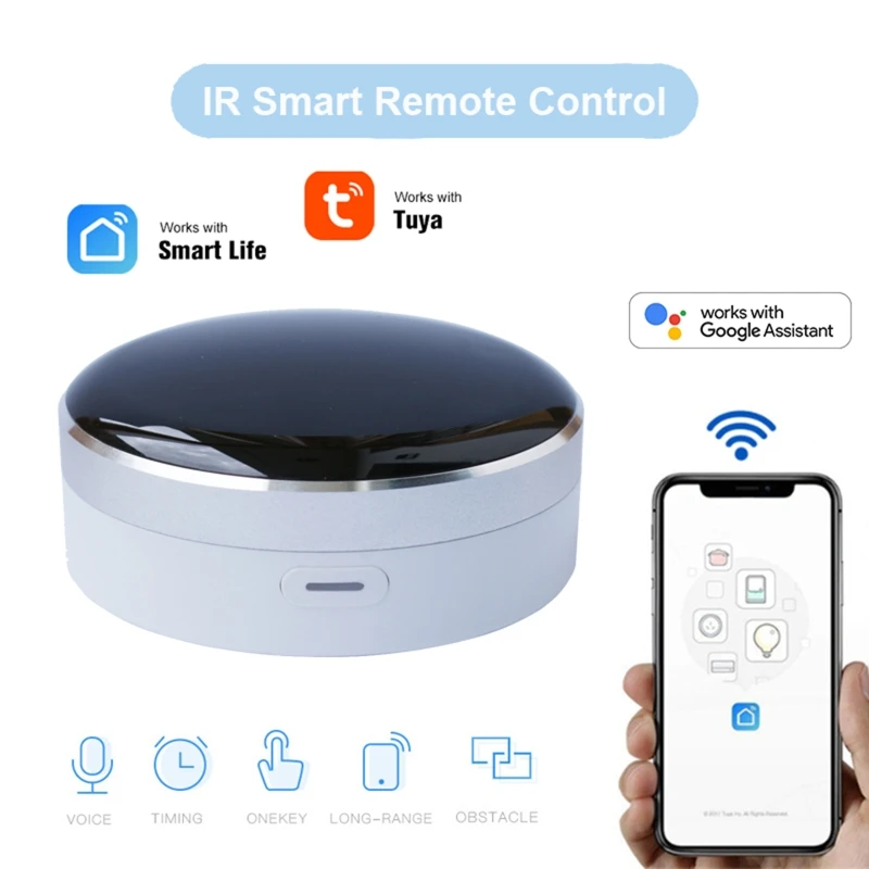 

Tuya App WiFi Universal IR Smart Remote Control Infrared Home Appliances Control Hub Compatible with Google Assistant Alexa Siri