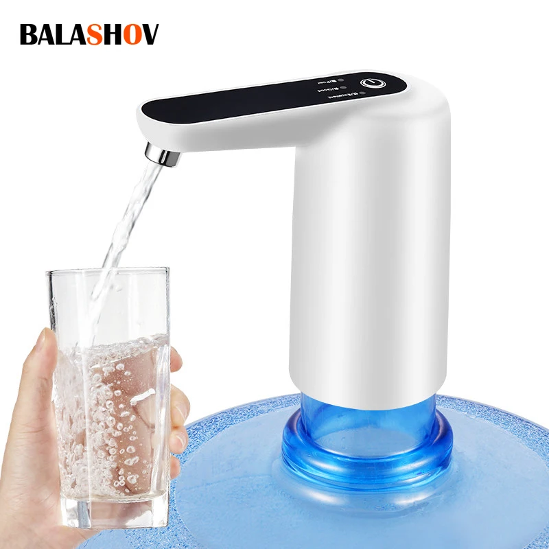 Wireless Water Dispenser Mini Barreled Water Electric Pump USB Charge Portable Automatic Water Bottle Pump Home Drink Dispenser 12oz ceramic electric smart coffee mug wireless phone recharge heated temperature portable travel app control drink tea cup gift