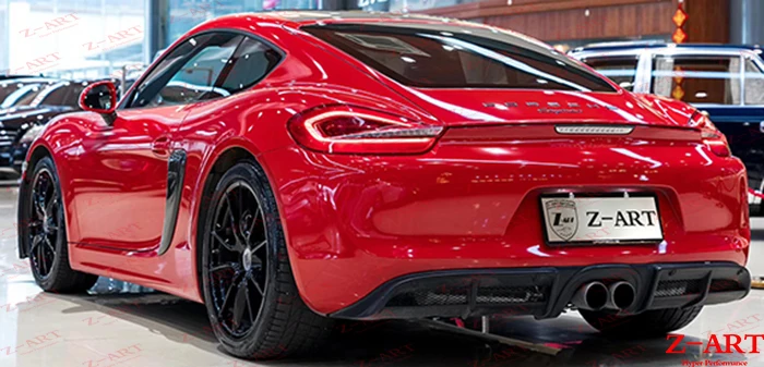 Z-ART GT углеродное волокно задний диффузор для Porsche Boxter Cayman из циркониевого 2012-2016