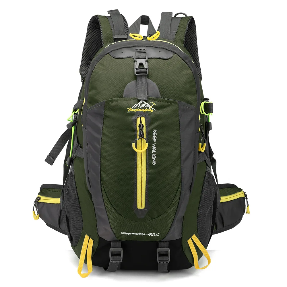 Мужской 40L унисекс Водонепроницаемый рюкзак для путешествий, походная спортивная сумка, рюкзак для альпинизма, кемпинга для мужчин - Цвет: Армейский зеленый
