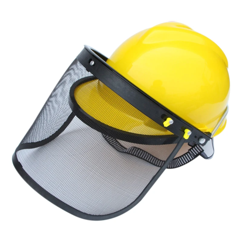 

Garden Grass Trimmer Helmet Hat With Full Face Mesh Visor For Logging Brush Cutter Forestry Protection