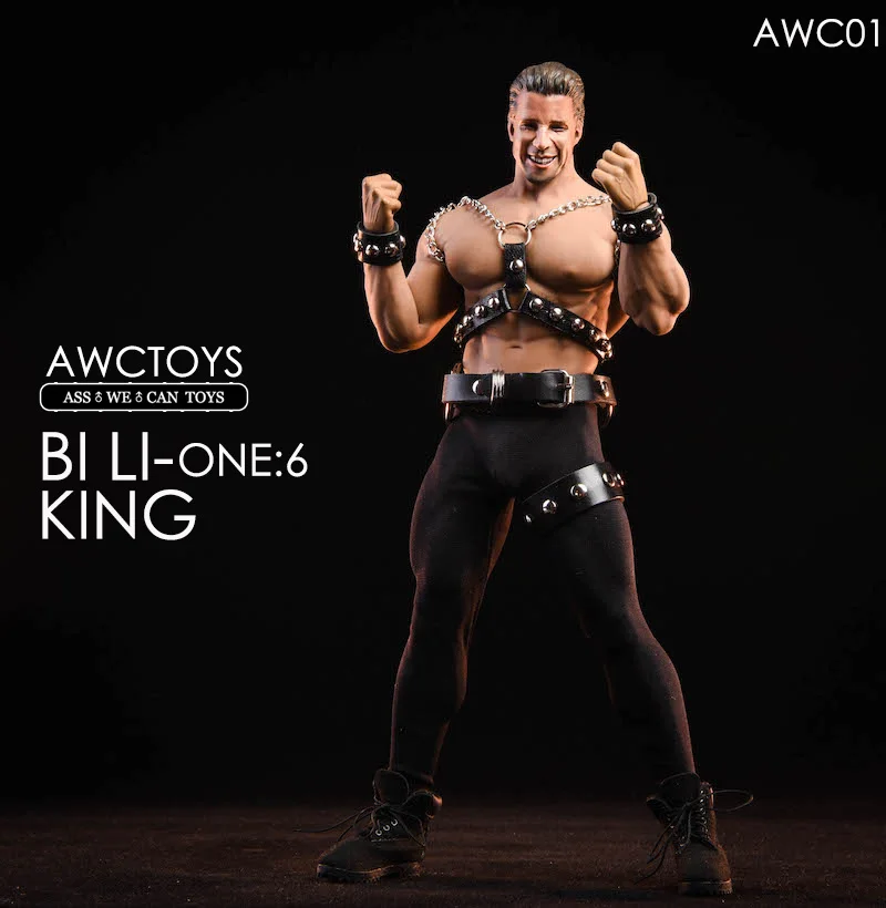 Коллекционные 1/6 весы полный набор AWCTOYS AWC01 Bi Li King Head Набор для лепки и одежды для 1" M35 Muscler Мужской Корпус