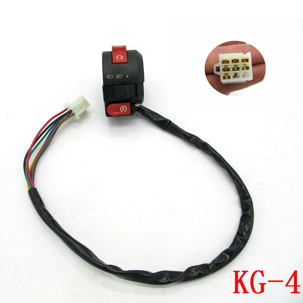 

7 Wire Kill Start Light Switch Button Housing For 110cc 125cc ATV Quad