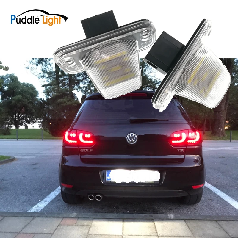 2x Error Free SMD White Led Licene Plate Light Led Number Plate Lamp Auto Turn Signal For Vw Transporter T4 Passat Jetta Touran