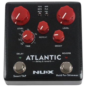 

Nux Atlantic Multi Delay And Reverb Effect Pedal With Inside Routing And Secondary Reverb Effects