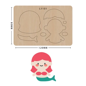 

SMVAUON wood moulds die cut scrapbooking diy mermaid handmade crafts making decor supplies dies template