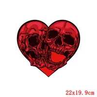 Buy Pulaqi Skull Iron On Transfer Patches for Clothing - Vinyl Heat Transfer Thermal Stickers on Clothes - Hippie Grim Reaper Appliques Online - Image 3