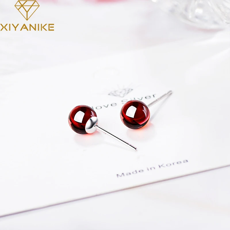 XIYANIKE, 925 пробы, серебряные, предотвращают аллергию, маленькие серьги-гвоздики для женщин, пара, модные, геометрические, ручной работы, вечерние, ювелирные изделия
