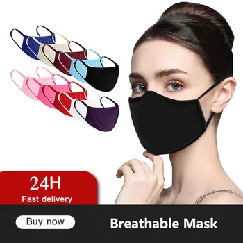 

10pcs Black Mouth Mask Reusable Face Mask Unisex Washable Shield Masque Dust Protective Face Cover Fashion Adult Mascarillas