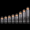 6 pieces/lot 50ml 60ml 80ml 100ml 120ml 150ml 200ml 240ml Glass Bottles With Cork Stopper Wishing Bottles For Wedding Favors 2