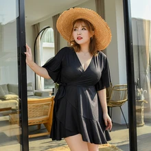 Очень большой размер 3XL-9XL женский купальник цельный купальник женский пуш-ап Мягкий купальник размера плюс купальный костюм с рукавом