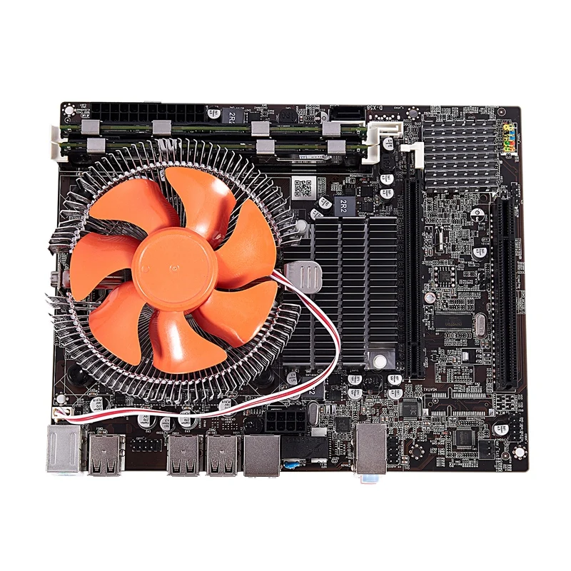 Материнская плата X58 cpu ram Combo LGA1366 материнская с Intel X5650 & 2 Ch 8G ECC кулером|Материнские