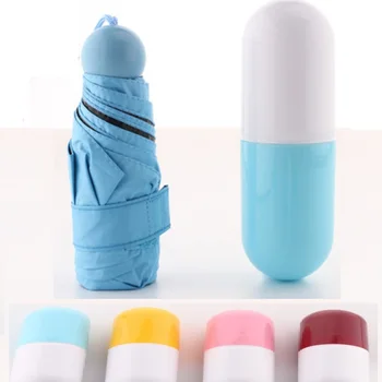 

Mini Capsule Pocket Light Umbrella Clear Women Umbrella Compact Windproof Folding Umbrellas Women Compact Rain Umbrella