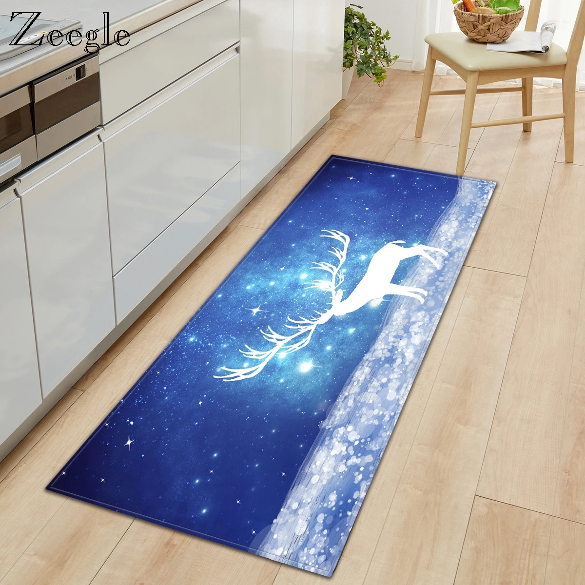 Zeegle Печатный мультяшный коврик для двери Рождественский креативный Домашний Декоративный Коврик противоскользящий мягкий коврик для детской комнаты удобный коврик для ног