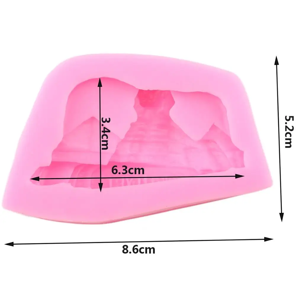 Египетская Пирамида Сфинкс Силиконовые формы ручной работы вечерние помадка торт украшения инструменты Мыло Полимерная глина конфеты шоколадная мастика формы