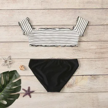 

Toddler Baby Gir Swimwear Watermelon Striped Swimsuit Bathing Beach Romper Sleeveless fashion Swimwears for 0-14 Years Girl