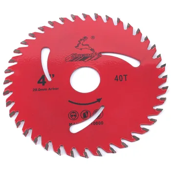 

1pc 4inch 40T Circular Saw Blade Carbide TCT Saw Blade for Wood/MDF/Plastic Cutting Disc Arbor 20mm Red