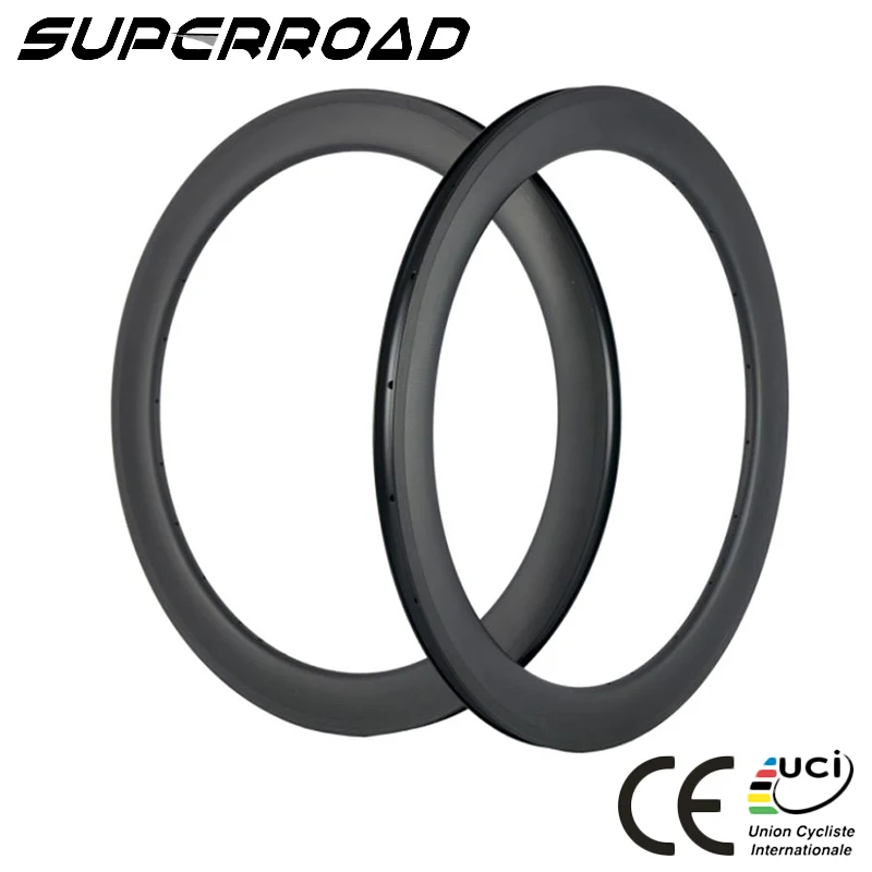 Высокое качество дешевые Superroad 28 мм шириной 60 мм Глубокий углерод 700C дорожный велосипедный клинкер диски