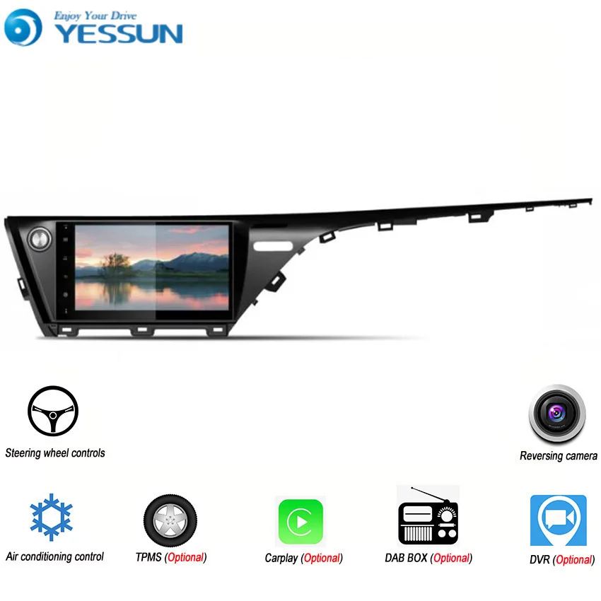 Автомобильный мультимедийный плеер YESSUN Android 8 0 4 Гб ОЗУ для Toyota Camry XV70 2018 GPS