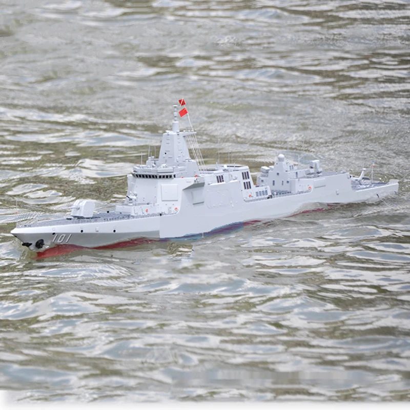1:100 класс 055 управляемая ракета Разрушитель 70-й юбилей судна обзор версии DIY Набор