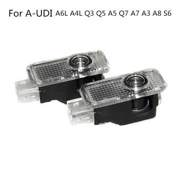 

For A-udi A4L A6L Q5 Q3 Q7 A5 A7 A1 A8L 2X Car Door Welcome Light LED Lamp Laser Ghost Shadow Projector LOGO Light Car Styling