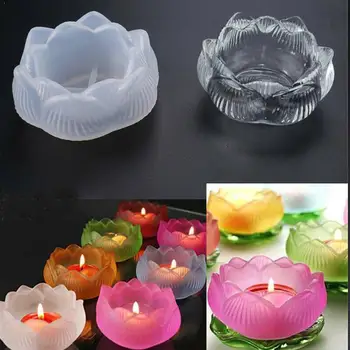 

Transparent DIY Ashtray Mold Lotus Candle Holder Storage Flower Resin Mould Lotus Silicone Shape Pot Epoxy Box Mold Mould D P7F1
