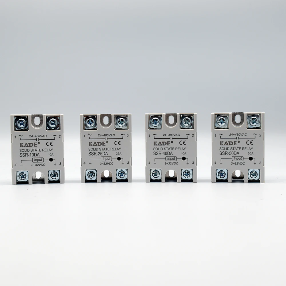 Ssr-tampa de Plástico para Relé Sólido Escudo Branco Monofásico Controle de ca Ssr 10da 25da 40da 60da
