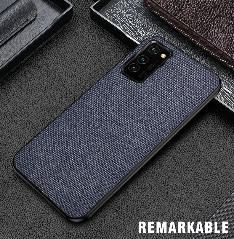 IKrsses для huawei Honor V30 Pro Чехол PU простая ткань Жесткий Чехол Мягкий чехол для huawei Honor V30 чехол все включено