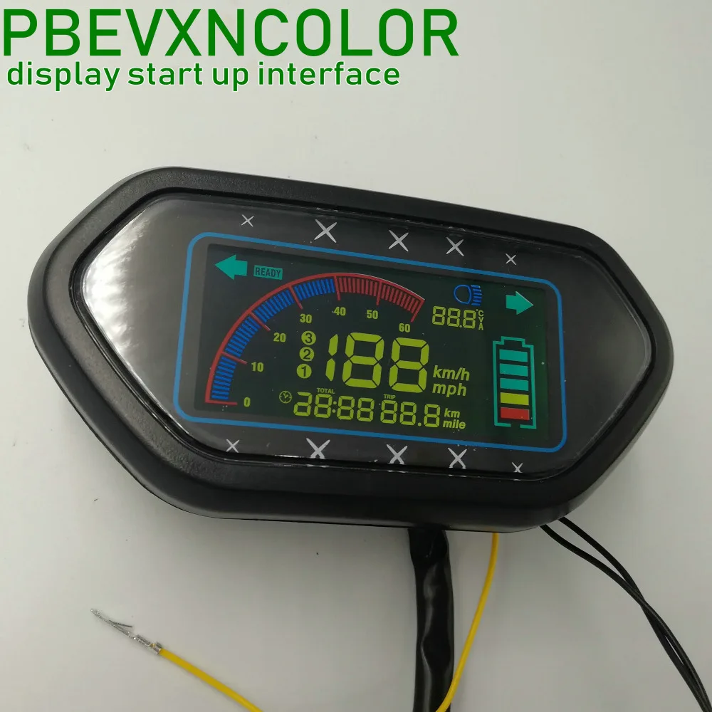 Veloc/ímetro 12VDC Moto LCD impermeable Cuentakil/ómetros Tabla de c/ódigos Tac/ómetro Veloc/ímetro con sensor de velocidad