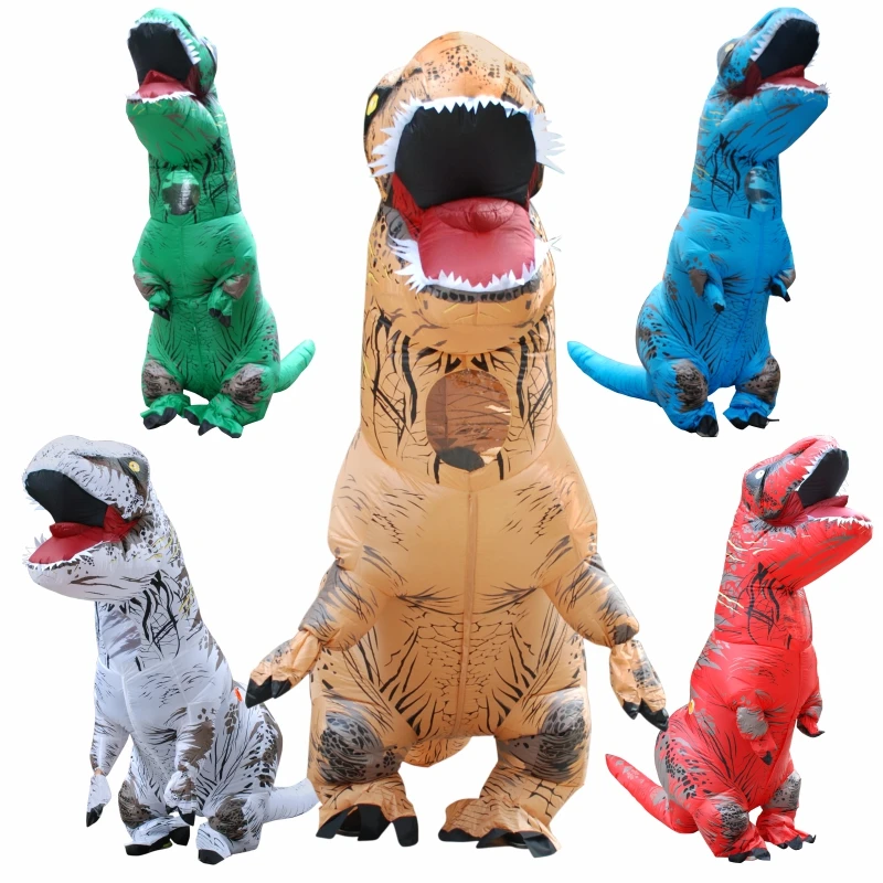 Надувной костюм динозавра T REX надувной на Хэллоуин вечерние костюмы для