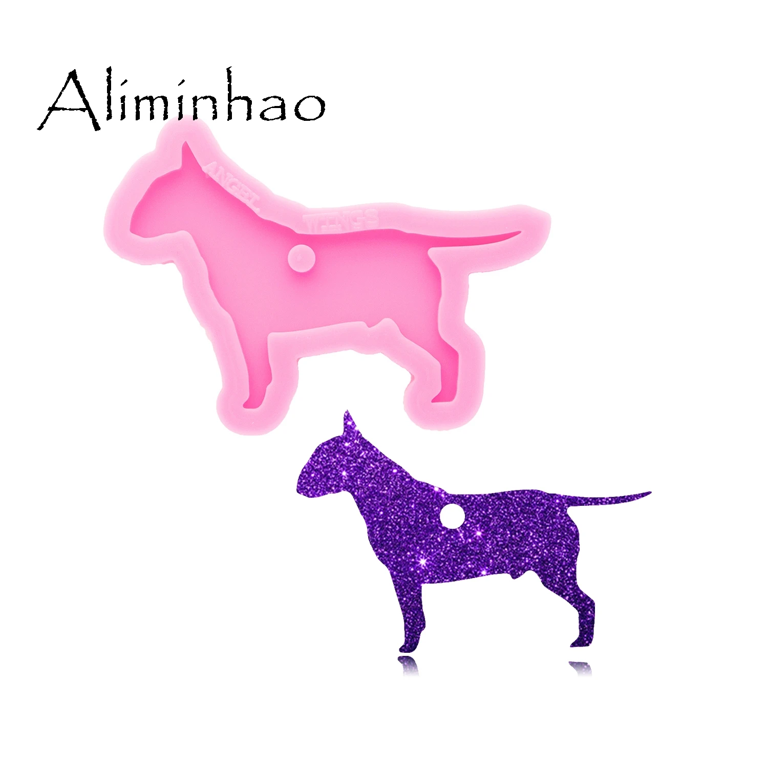 DY0606 Glanzende Glossy Hond Sleutelhanger Mold Diy Handgemaakte Charms Mold   Mold Hars Ambacht Epoxy Sieraden Siliconen Mal|Kleimallen|   - AliExpress