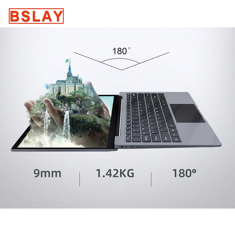 Ноутбук 14 дюймов 6 ГБ ОЗУ 128 256 512 M2.SSD 180 градусов 1920*1080 IPS экран ноутбук с ОС windows 10 |