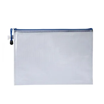

12pcs Files Zipper Bag Waterproof Pencil Mesh Pouch Holder for Documents Cosmetic BJStore