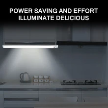 2400mAh USB Перезаряжаемый светильник под шкаф с датчиком движения PIR с регулируемой яркостью, ночной Светильник для шкафа, шкафа, кухонного шкафа