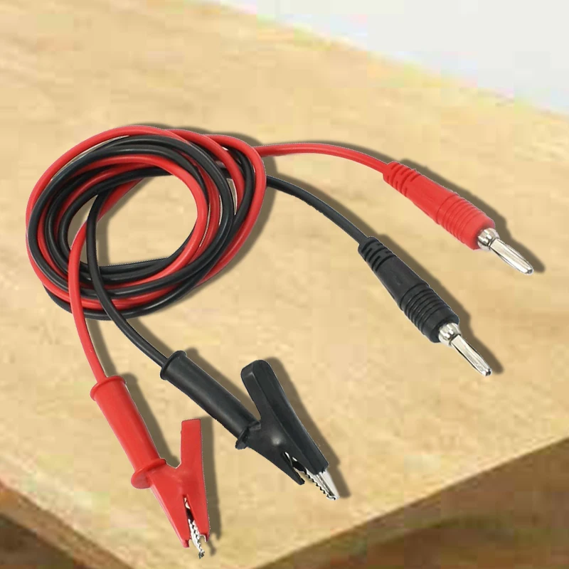 Hot XD-1M Long Alligator Clip to Banana Plug Test Cable Pair for Multimeter