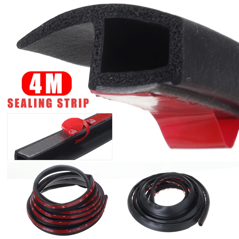 

1pc Black 4M P Type Car Door Window Edge Guard EPDM Rubber Weatherstrip Seal Strip Trim Repair Parts Moulding