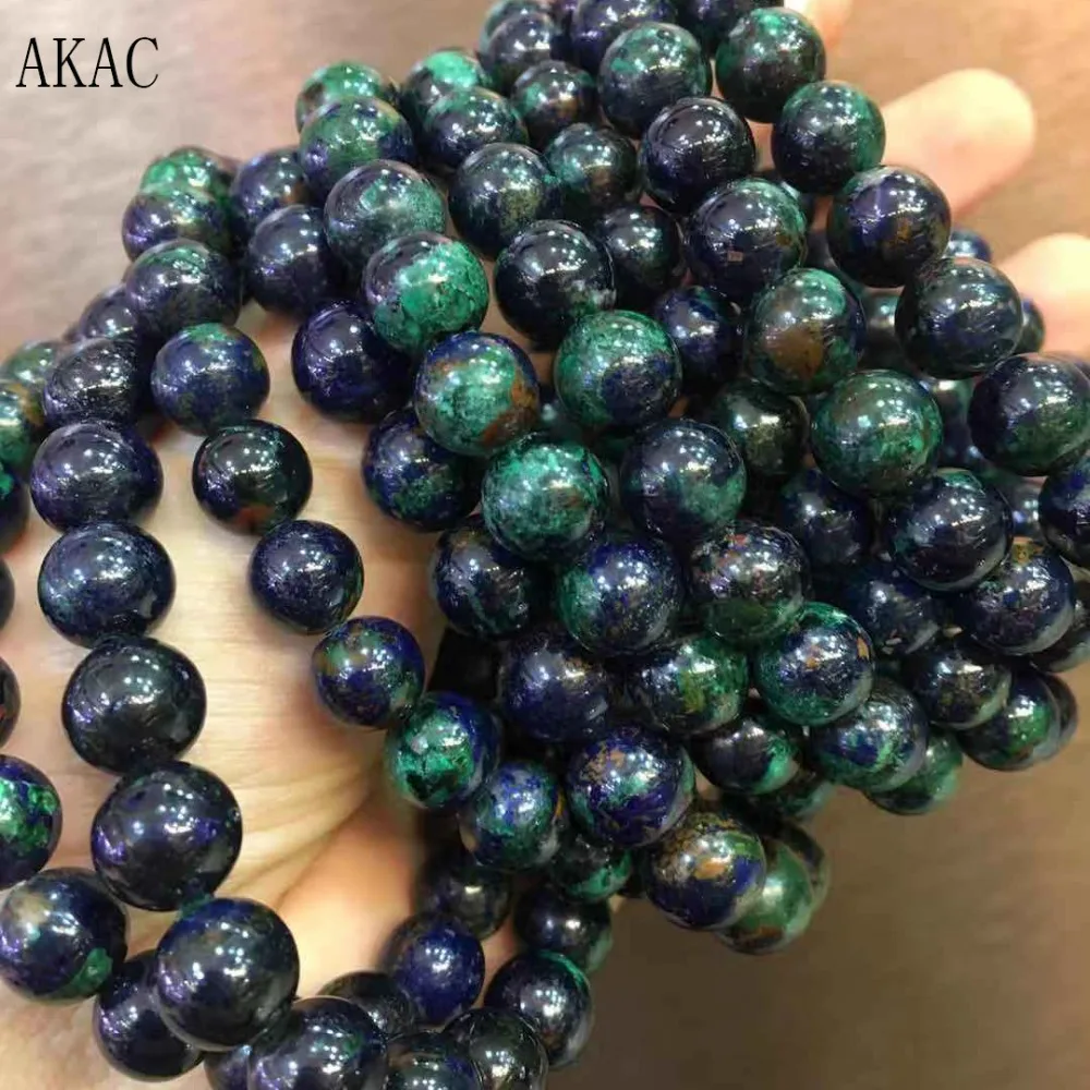 approx8-8.8mm АААА натуральный Азурит браслет бусины approx26beads/браслет