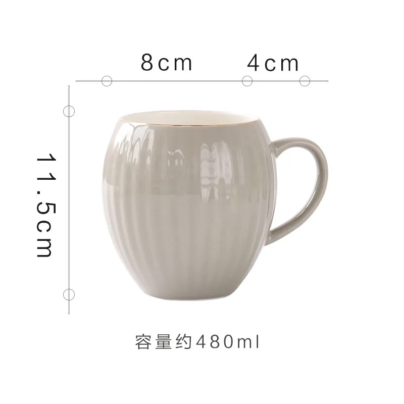 canecas молочная Милая чашка с изображение тыквы кофейная кружка tazas de ceramica creativas чашки и кружки забавные рождественские ins дорожный стакан - Цвет: Светло-серый